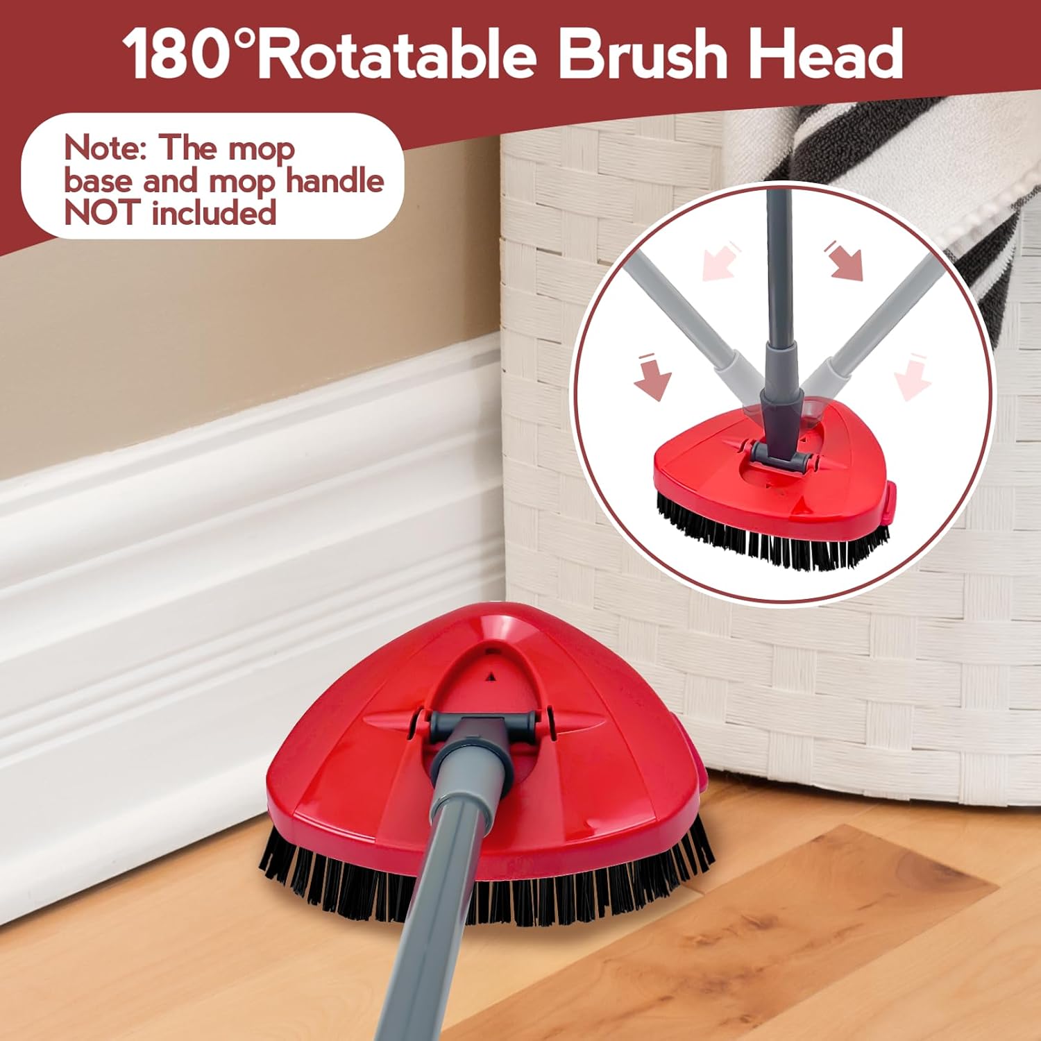 Koolstuffs Spin Mop Scrub Brush Head for RinseClean 2-Tank System