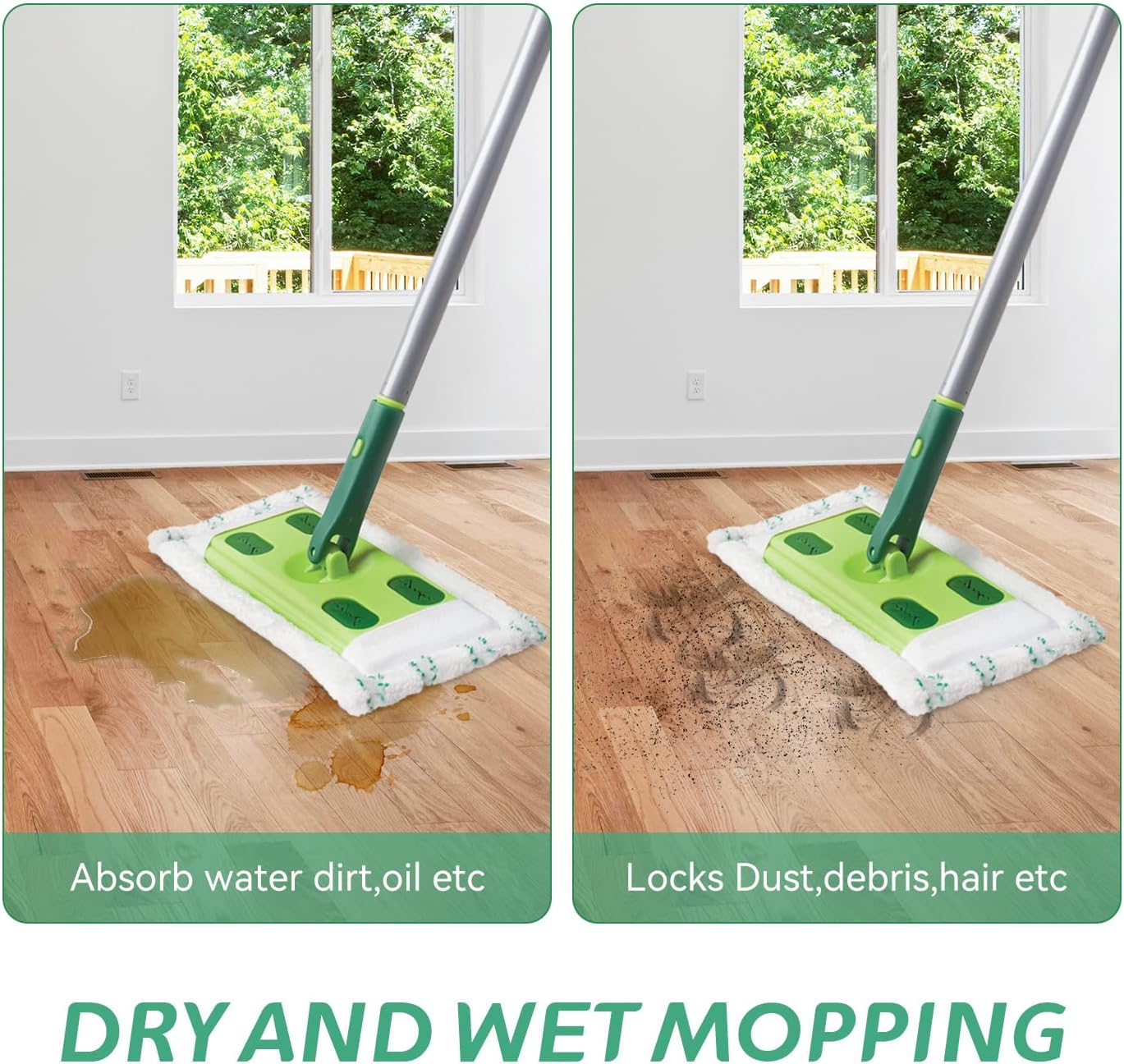 SavStor Microfiber Mop Pad Refills 6 Pack for Quick Shine Mop