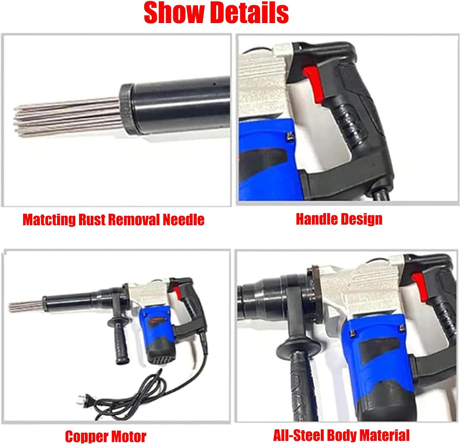 1100W Electric Needle Scaler for Rust and Slag Removal