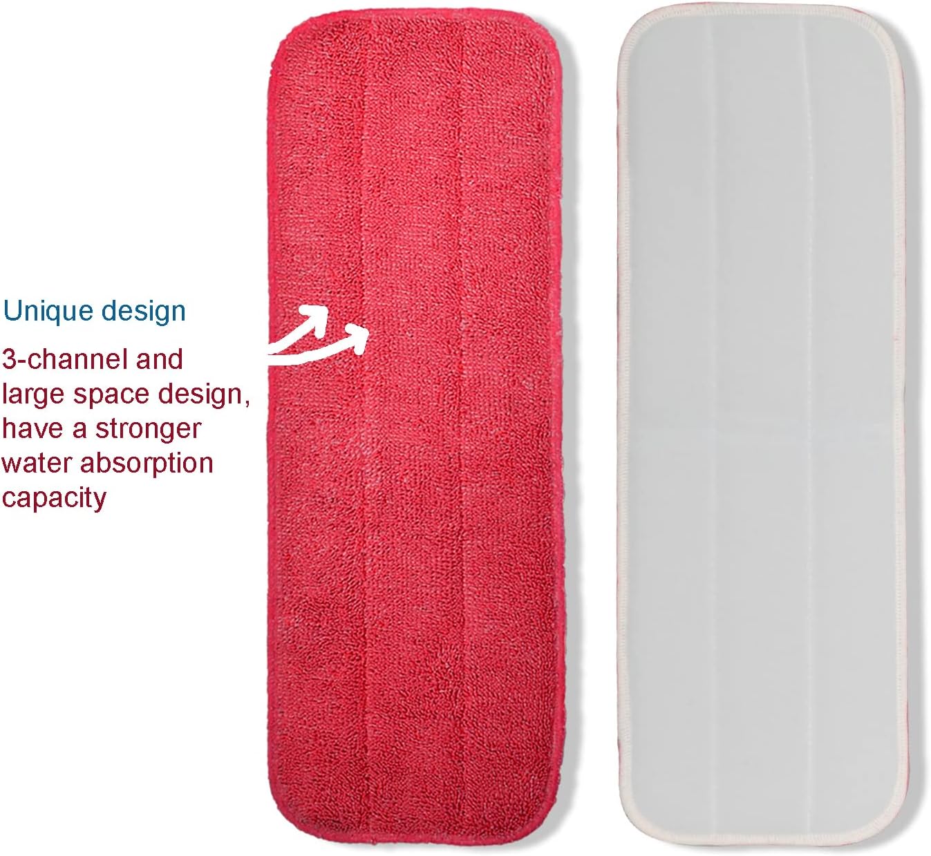 Ailelan Microfiber Mop Pad Replacement 6 Pack Red