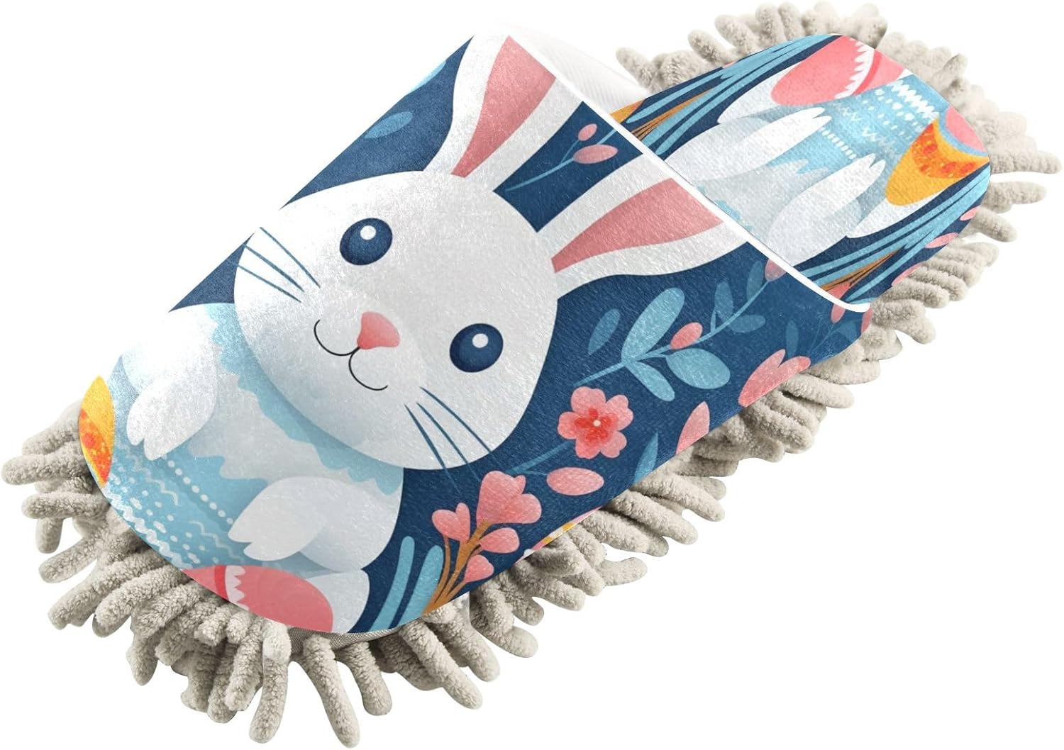 Bulletgxll Easter Rabbit Cleaning Slippers for Men Women L