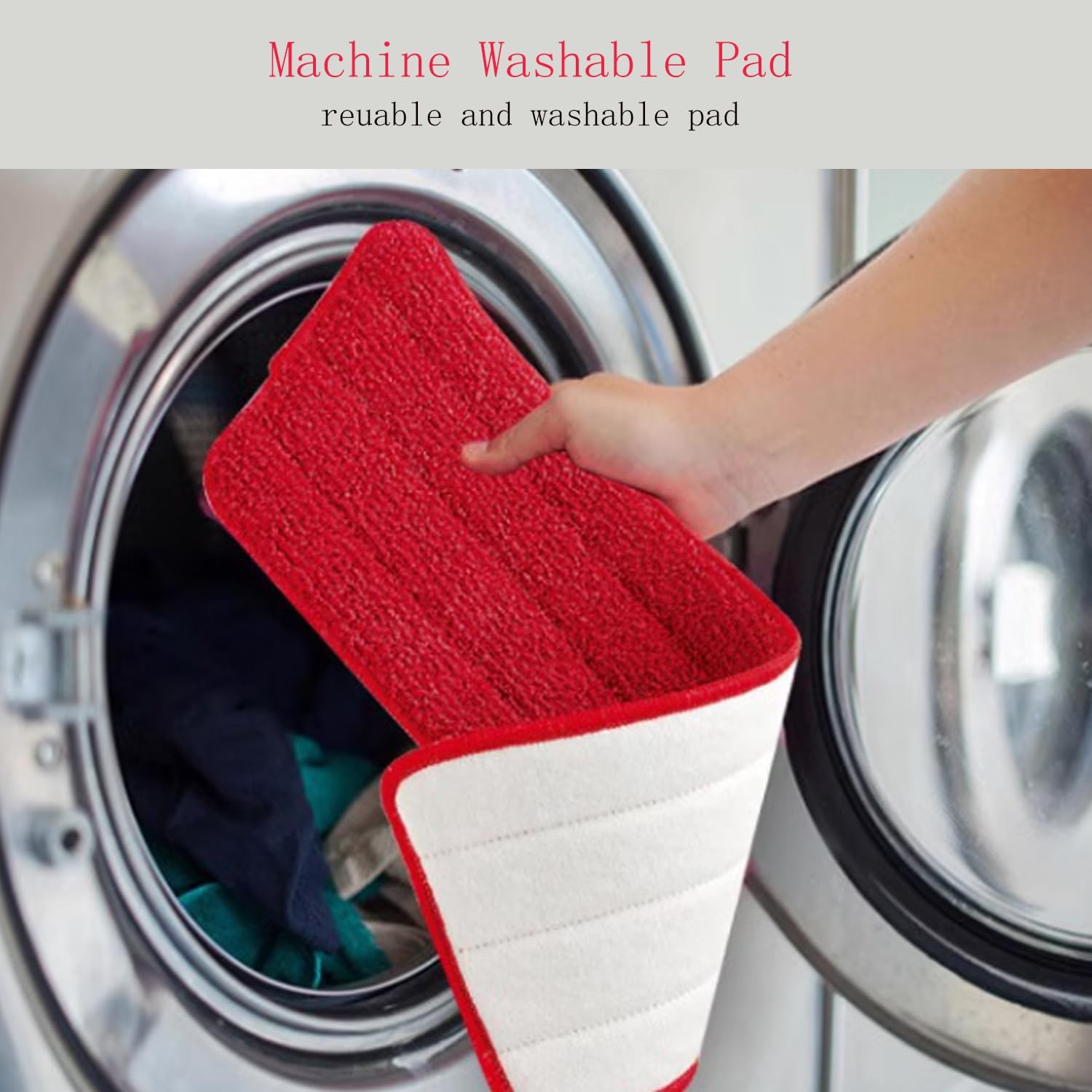 JAWAGA 8 Pack Microfiber Mop Replacement Pads