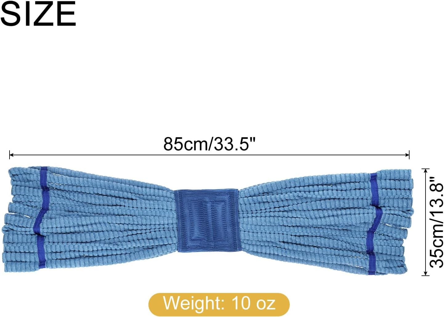 MECCANIXITY Commercial Mop Head Replacement - 10 Oz 335 Inch Microfiber Blue