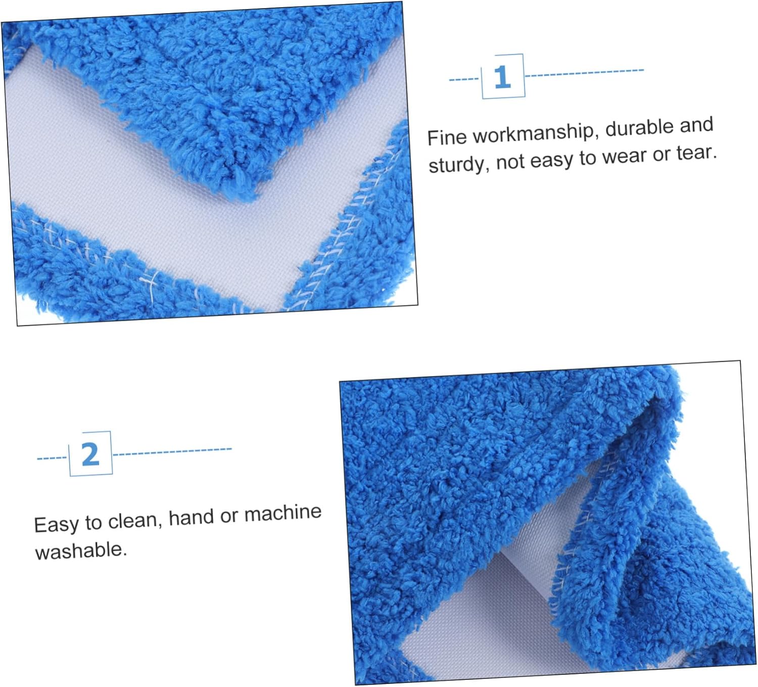 Ipetboom Cleaning Pads for Mops - Easy to Install Replacement Heads