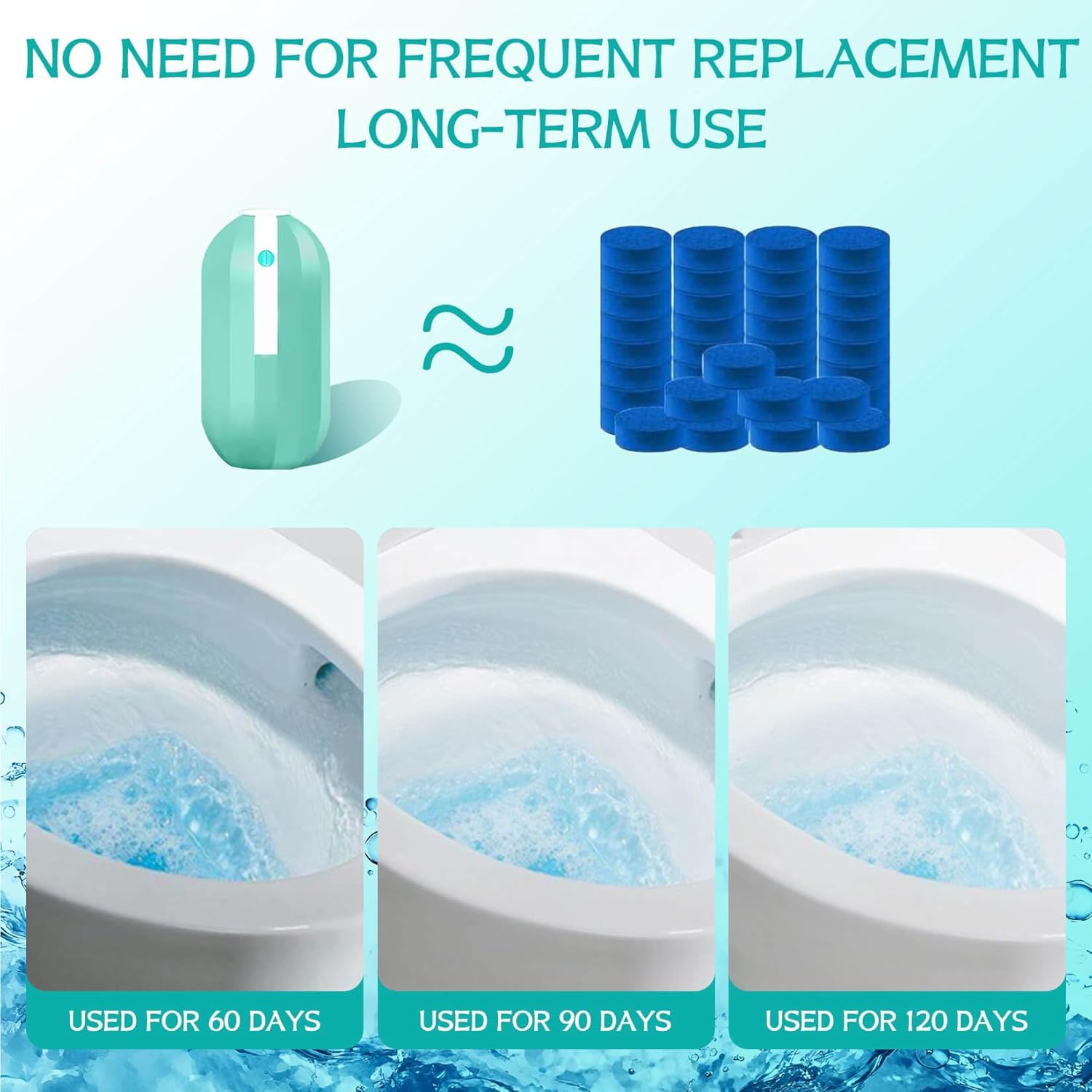 Krazy Klean Toilet Cleaner - Long-Lasting Deep Clean Gel Kit