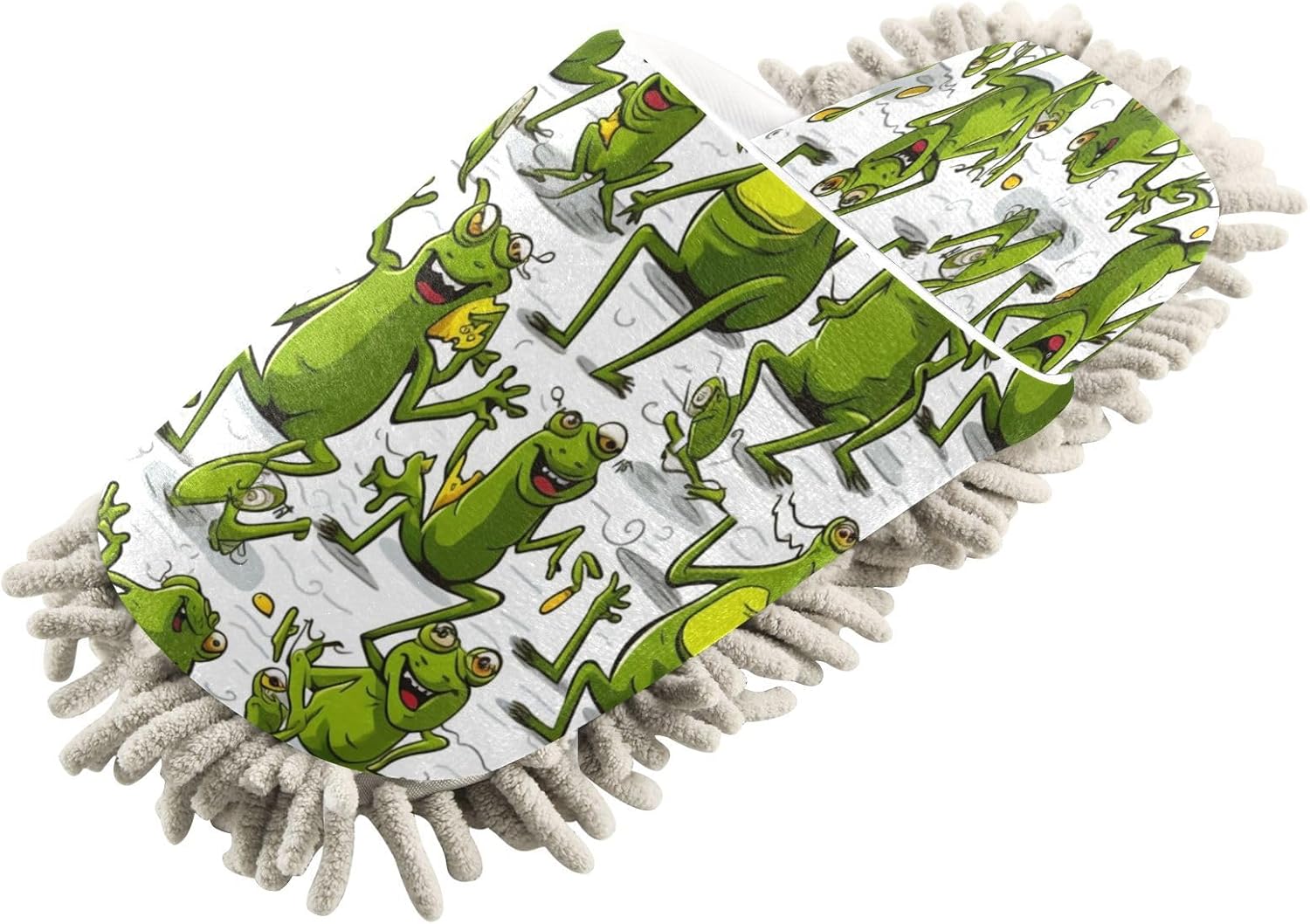 Frogs Pattern Mopping Slippers - Washable Comfortable