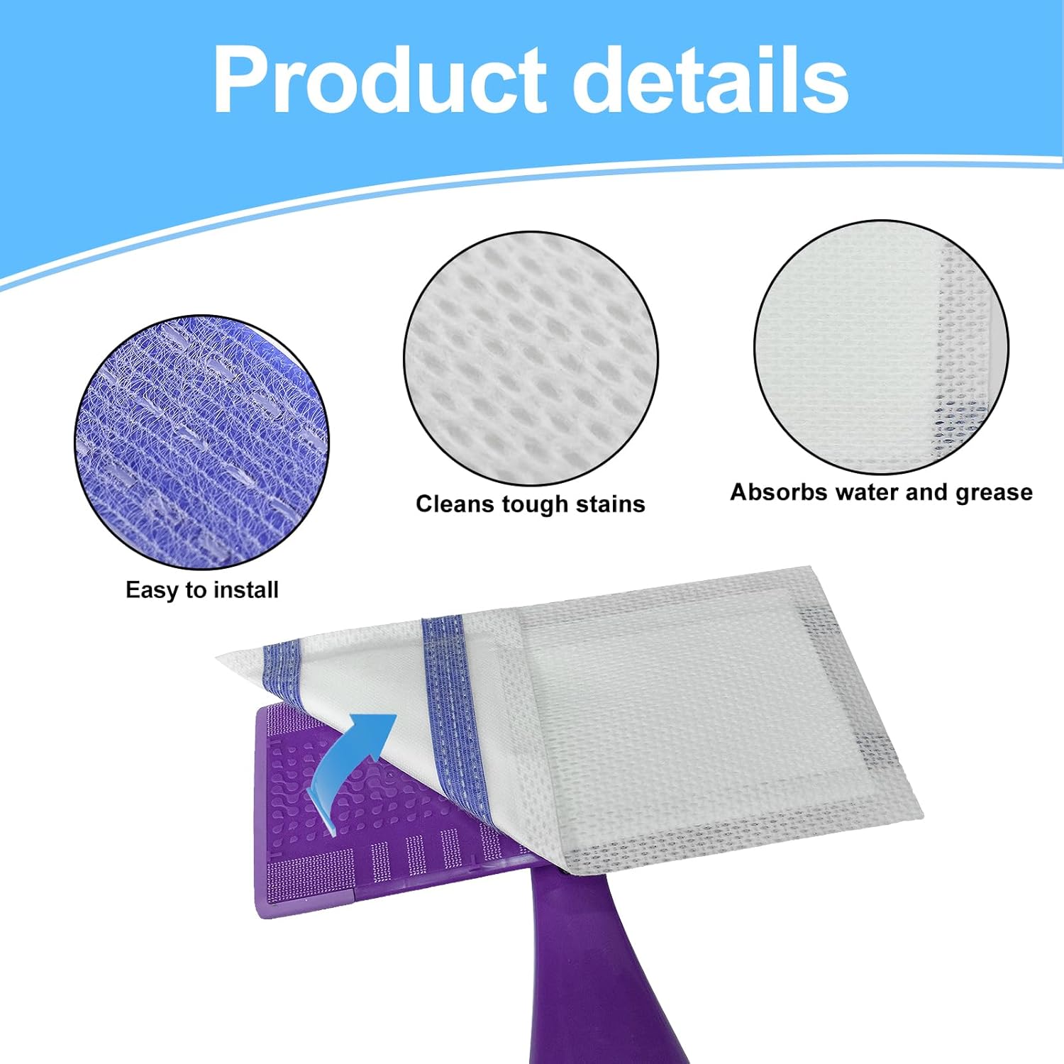 Aiyiried 10 Count Mop Pad Refills for WetJet Swiffer