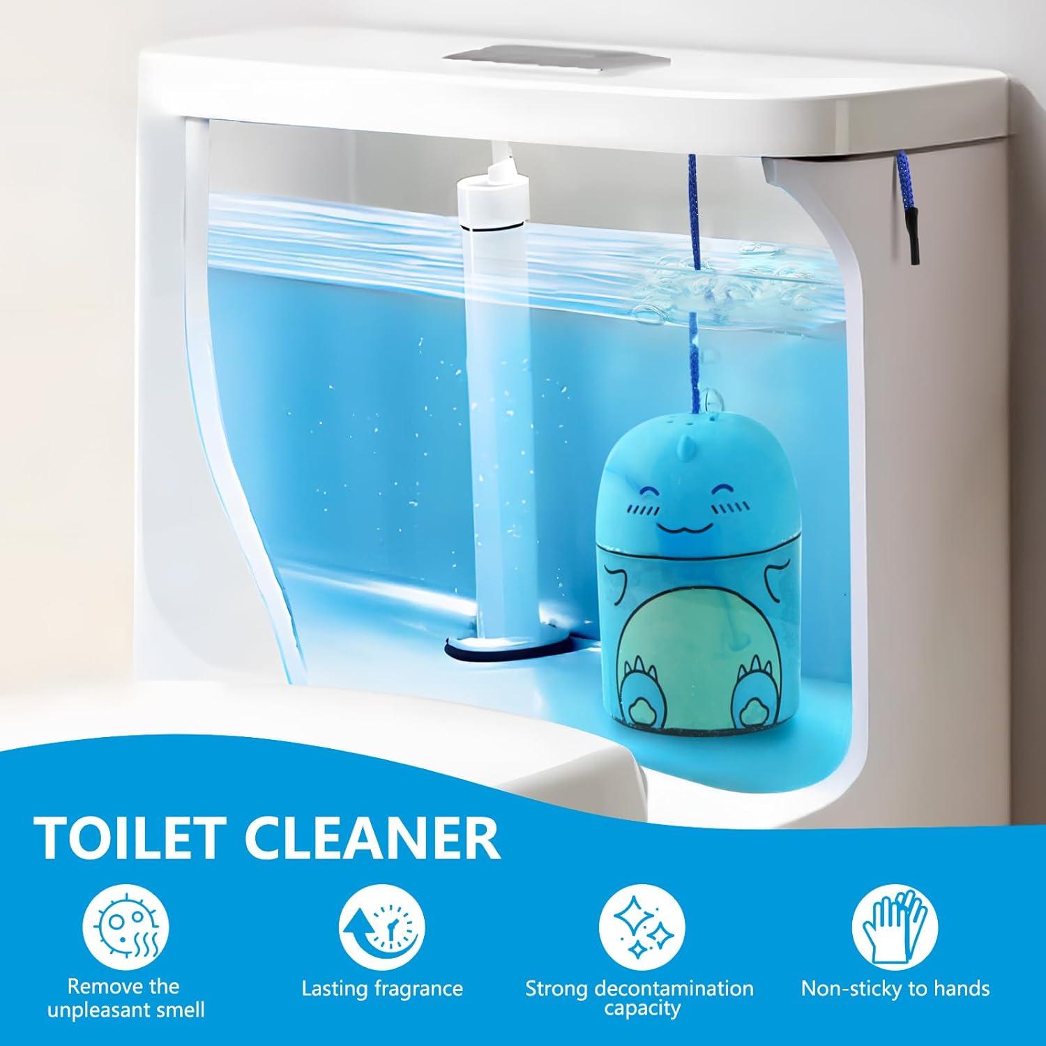 Rilafuvu Dinosaur Toilet Bowl Cleaner Bottle with Ocean Scent 1
