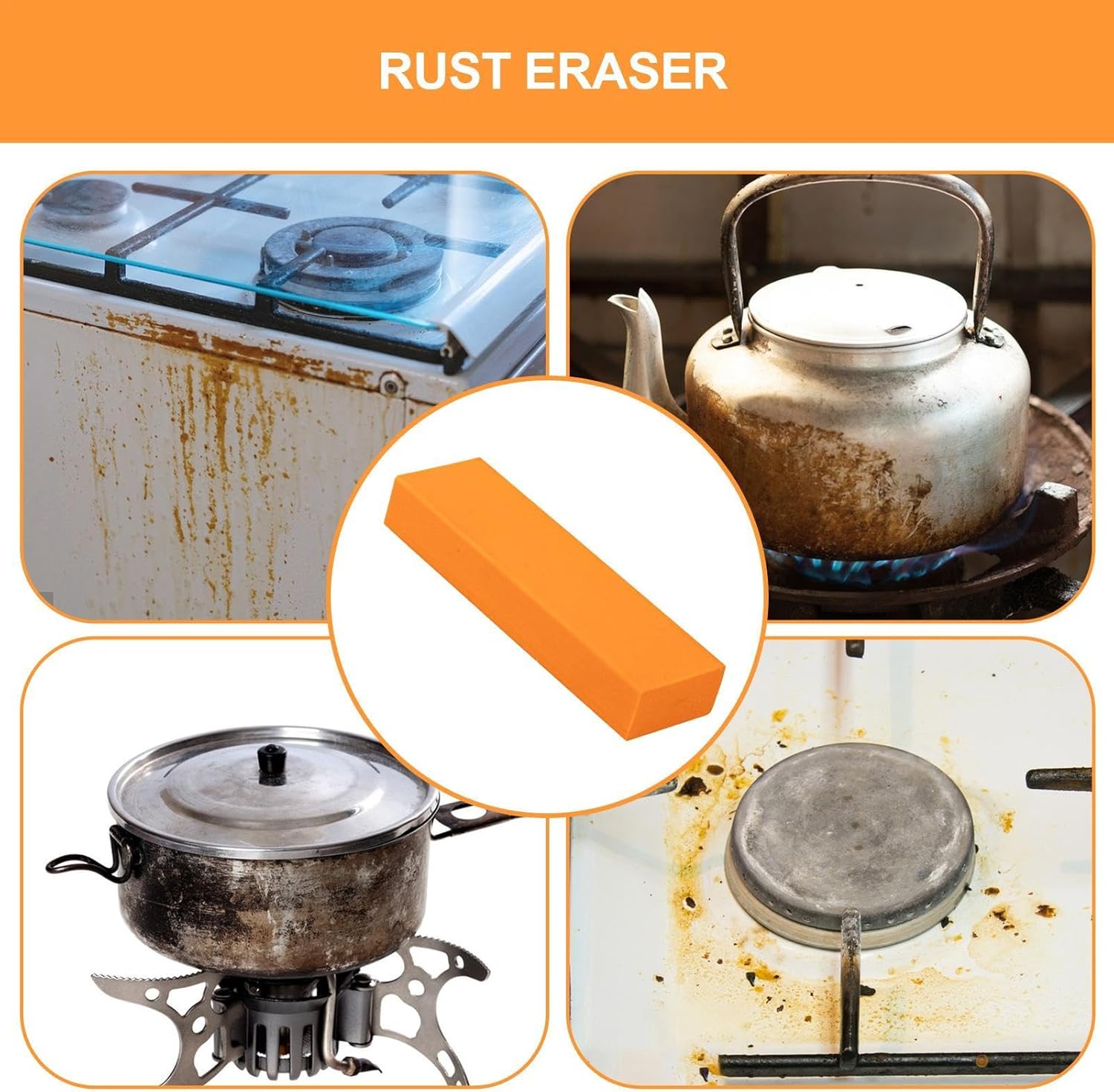 Stainless Steel Stain Remover with Natural Rubber