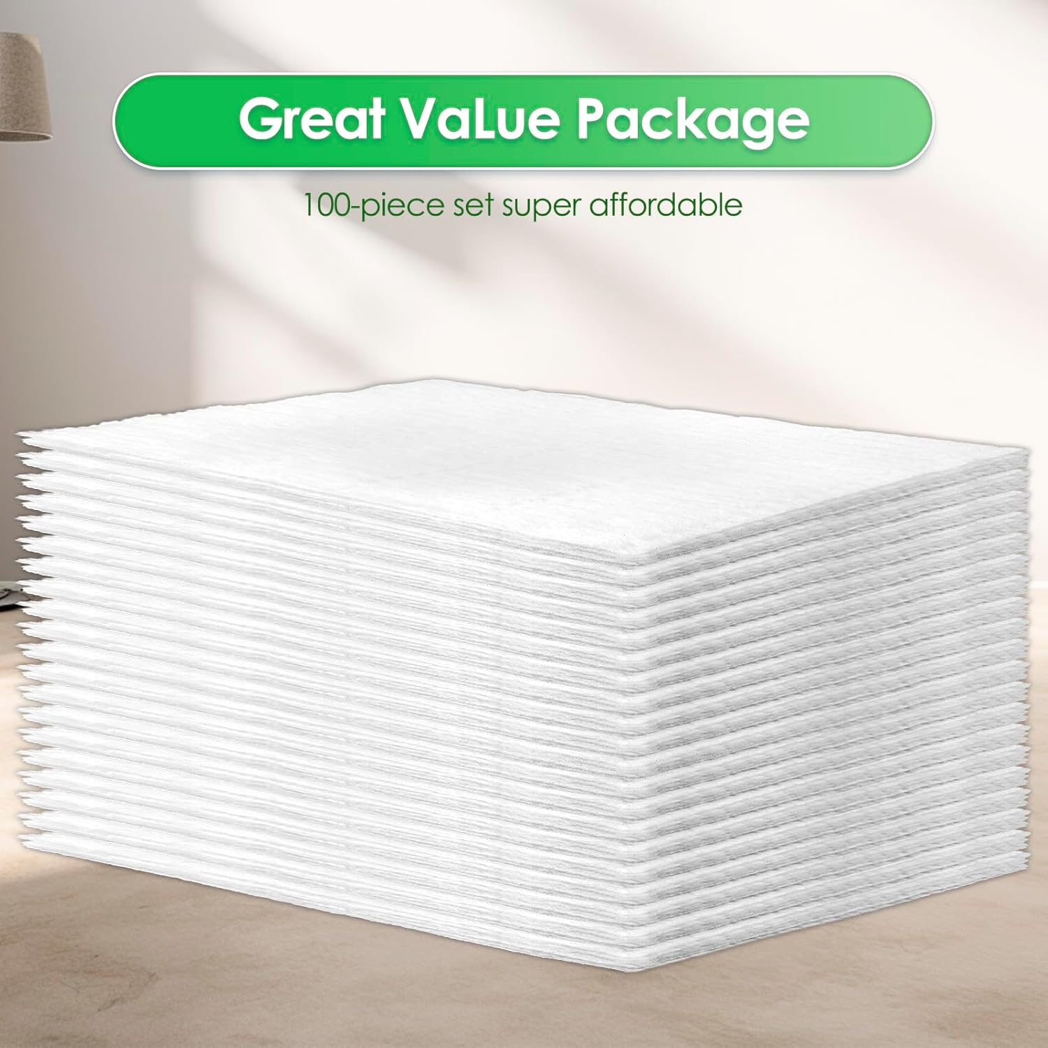 BRUVISH 100 Count Dry Mop Pads for Swiffer Sweeper