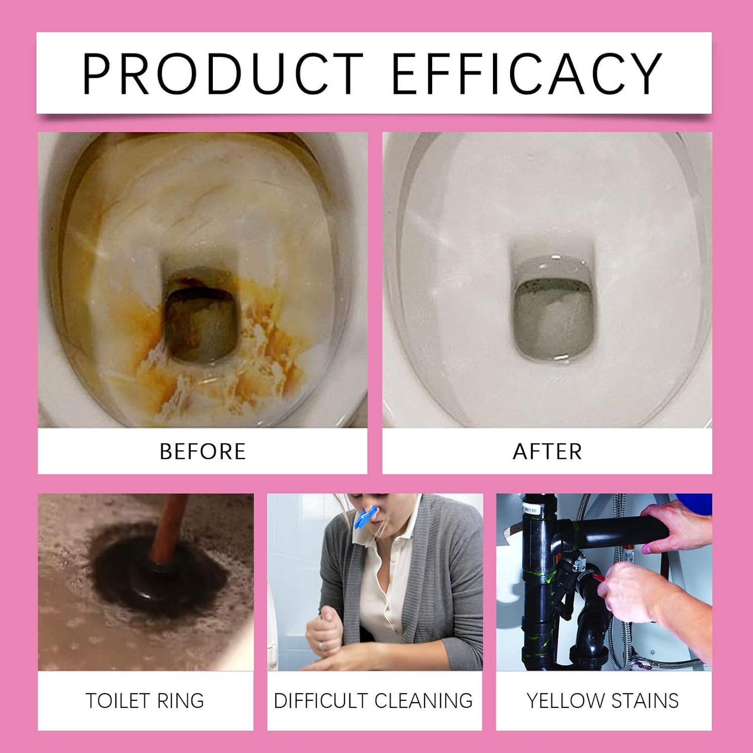 Winblot Multi-Functional Toilet Cleaning Sticks 5 Colors