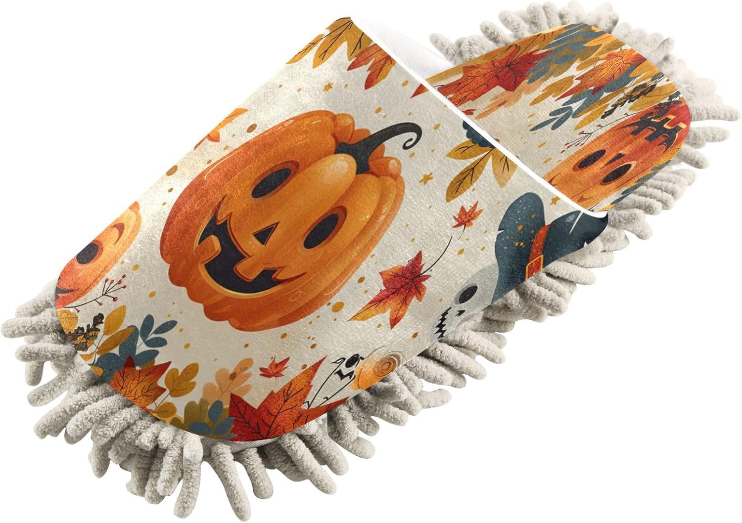 Zhirexin Halloween Cleaning Mop Slippers for Men Women