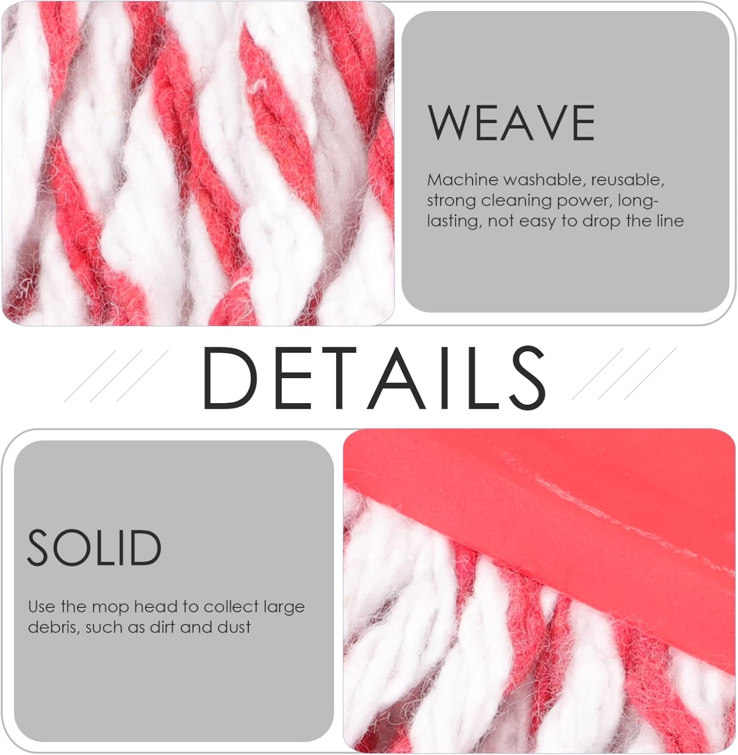 Ipetboom Reusable Wet Mop Head for Tile Marble