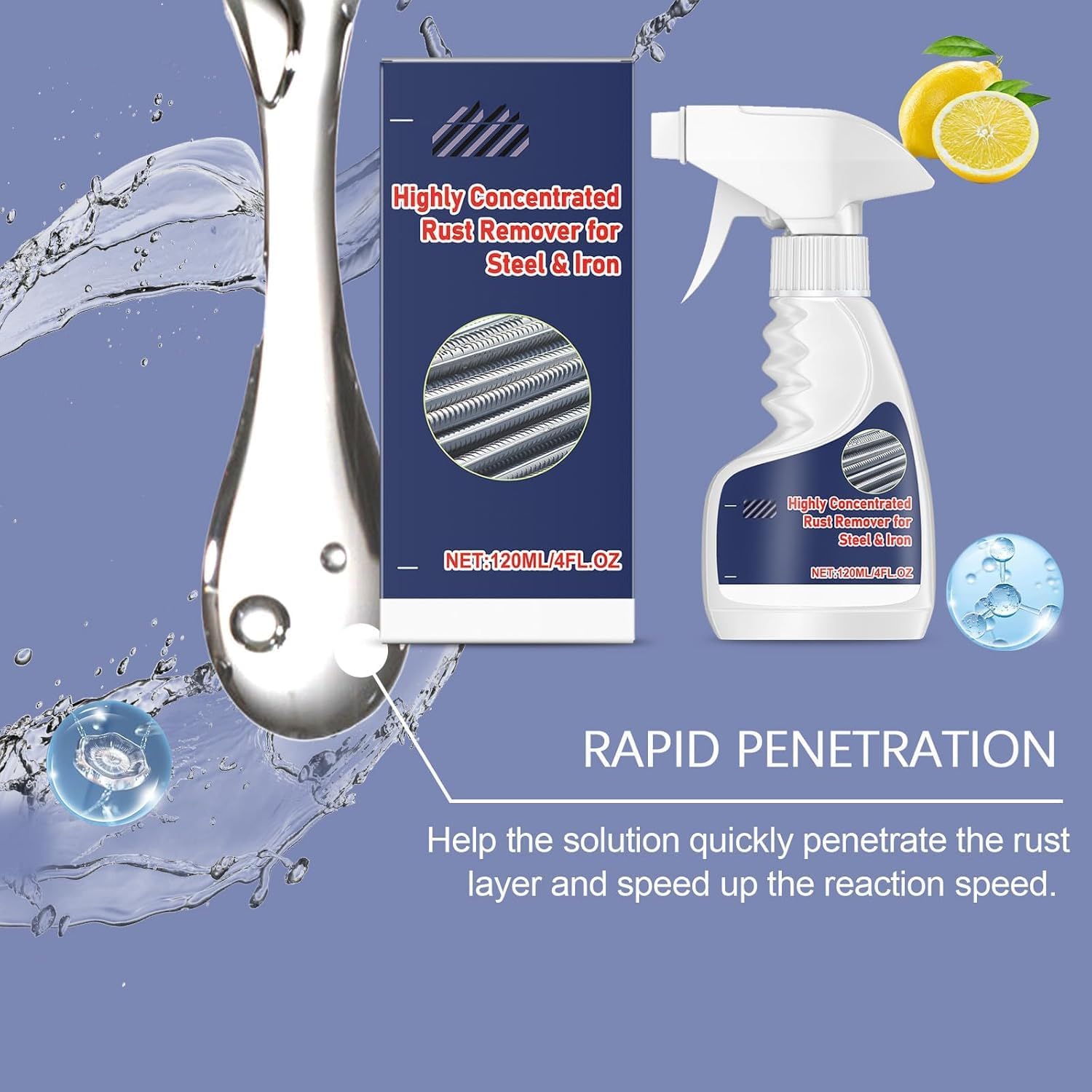 Heavy-Duty Metal Rust Remover Anti-Rust Converter Spray