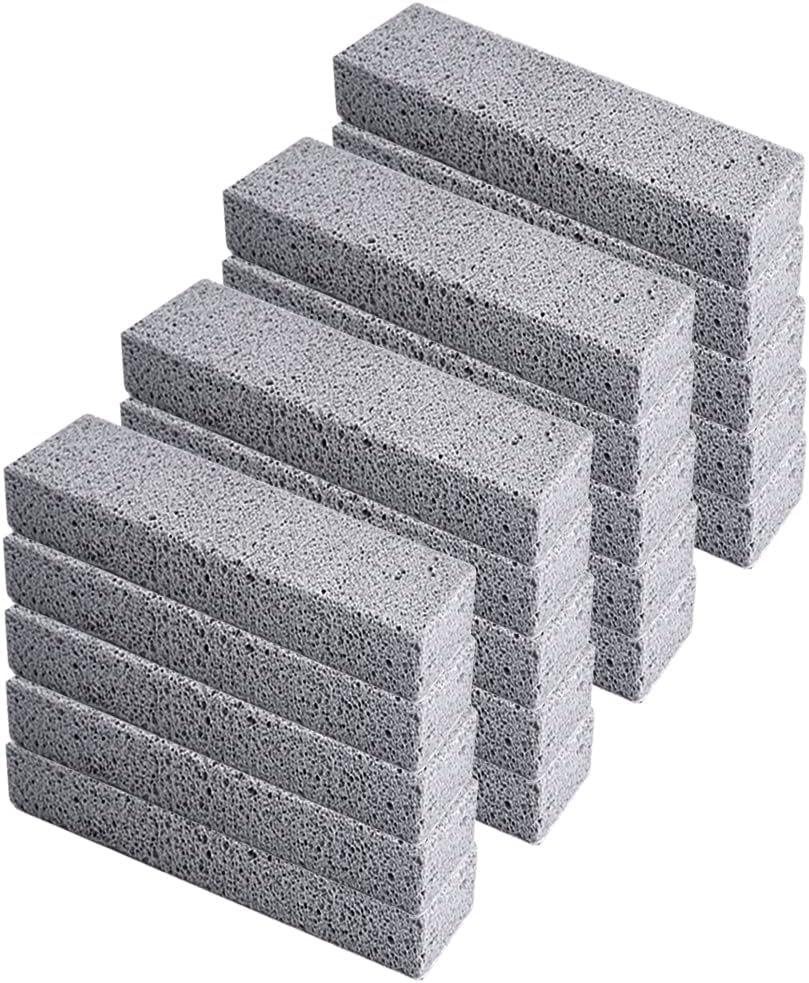 20 Pack Pumice Stones for Toilet Cleaning Calcium Remover Glass Material