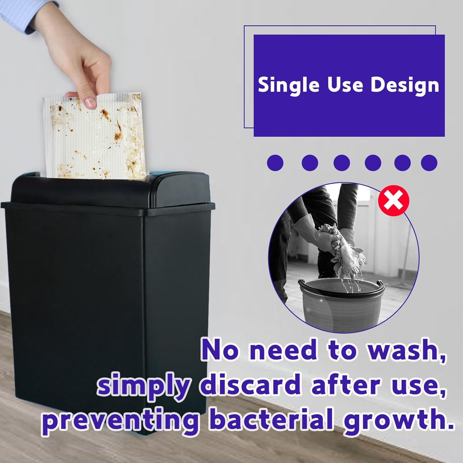 Chyodi 12-Pack Swiffer PowerMop Refills - Super Absorbent Multi-Surface Cleaning
