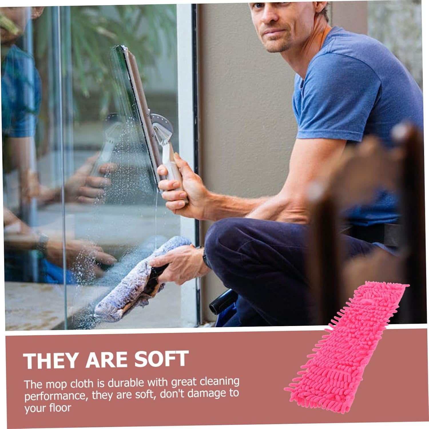 4pcs Minkissy Mop Cloth Replacement for Home Use