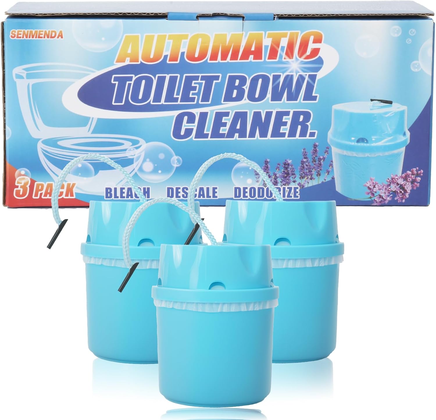 Senmenda Automatic Toilet Cleaner Tablets 3 Pack Blue