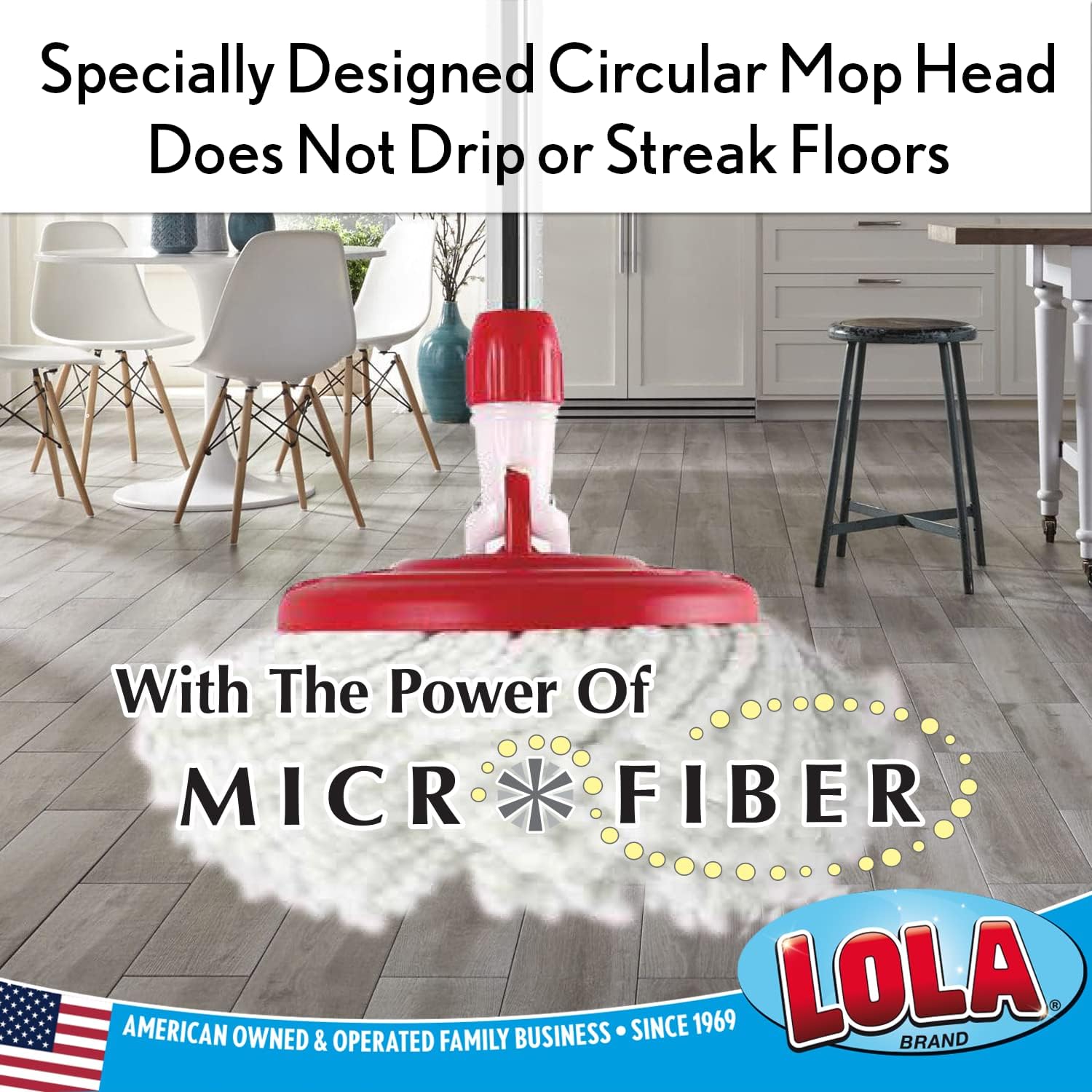 Lola Products Revolution Microfiber Spin Mop Refill