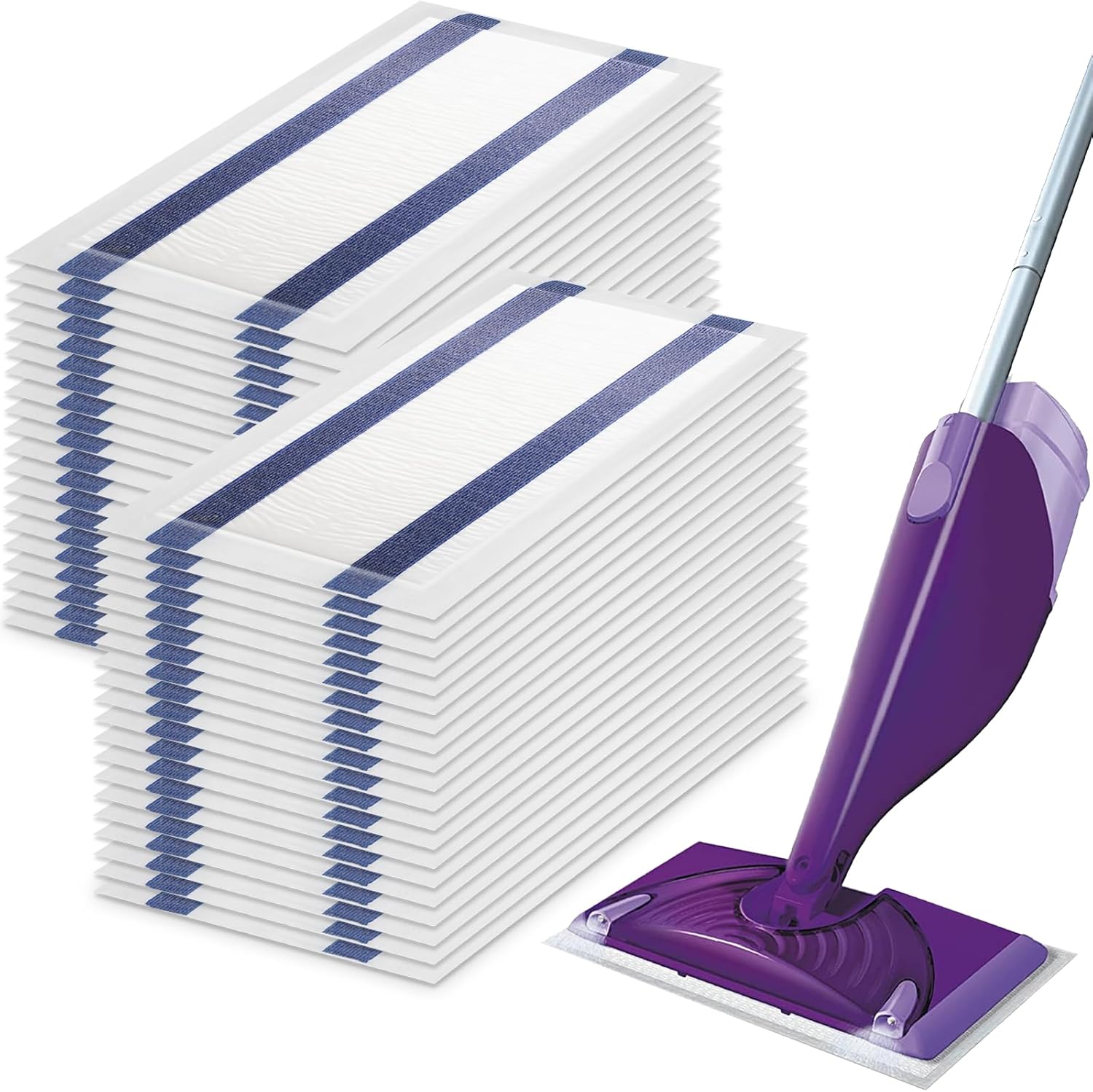 48 Pack Swiffer WetJet Replacement Pads - Heavy Duty Mopping Cloths
