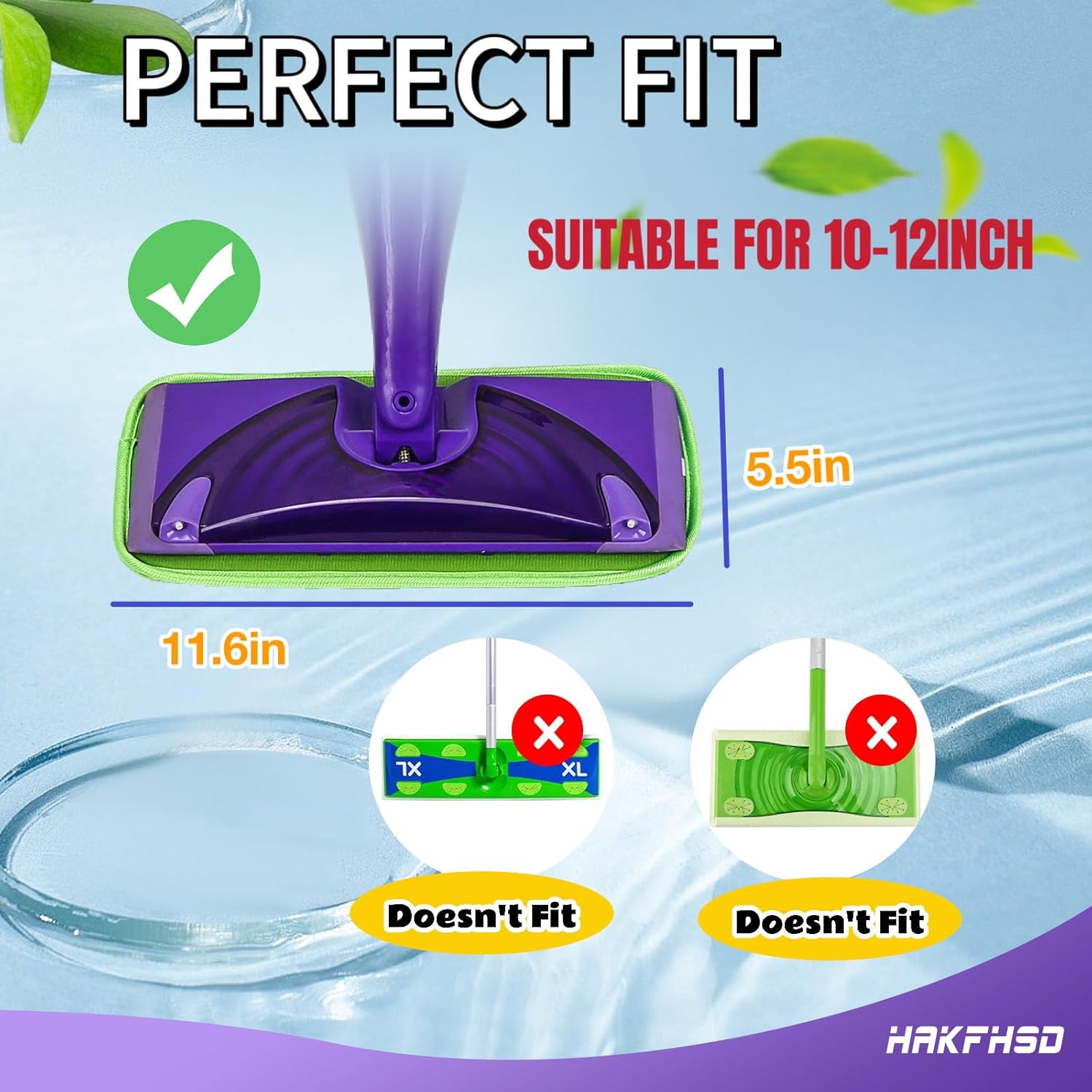 4 Pack Reusable Mop Cloths for Swiffer Wet Jet Mops - Green