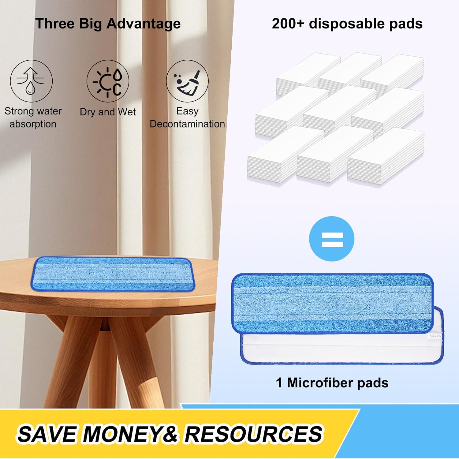 5 Pack Microfiber Spray Mop Replacement Heads for Bona and Other Mops