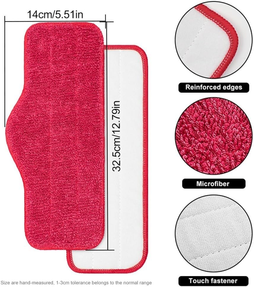 Marebm Vacuum Mop Pads 6 Pack Reusable Microfiber