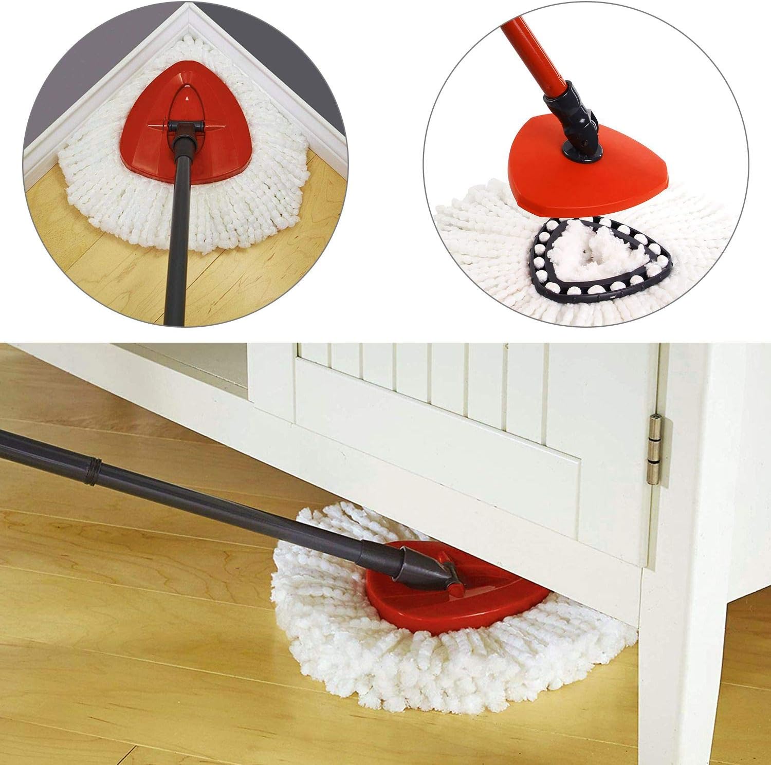 8Pack Spin Mop Heads Replacements Microfiber Easy Wring Clean