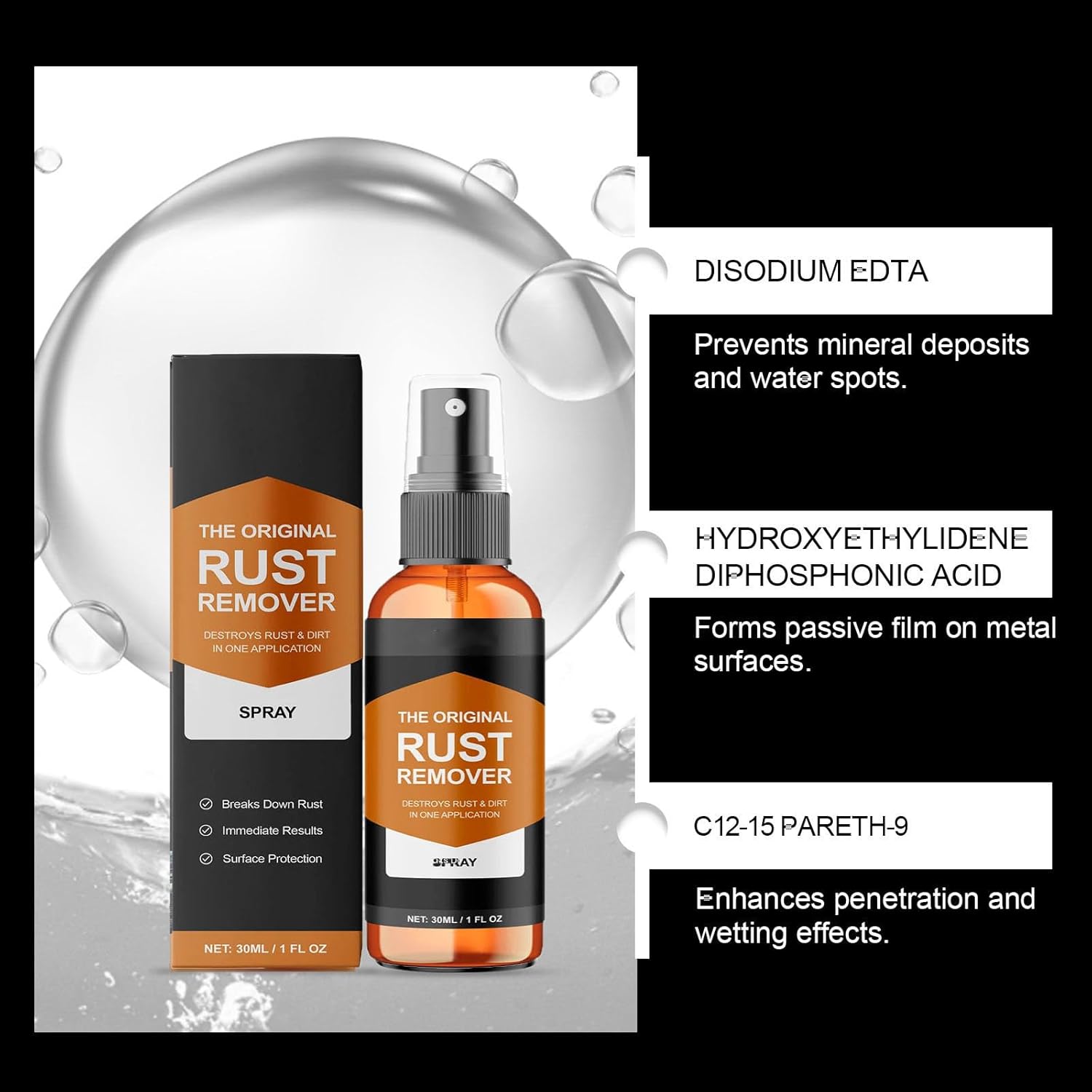 Fast-Acting Rust Remover Spray for Metal