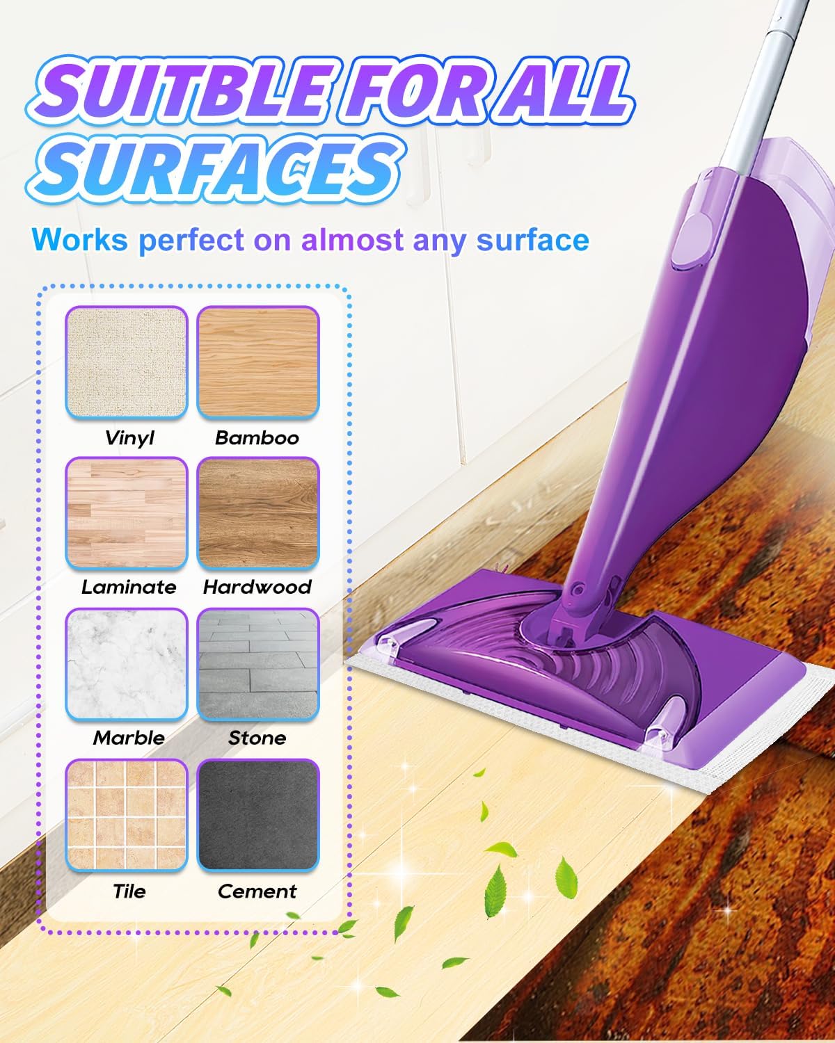 30 Pack YagoDago Mop Pads for Swiffer Wet Jet Velcro Mops