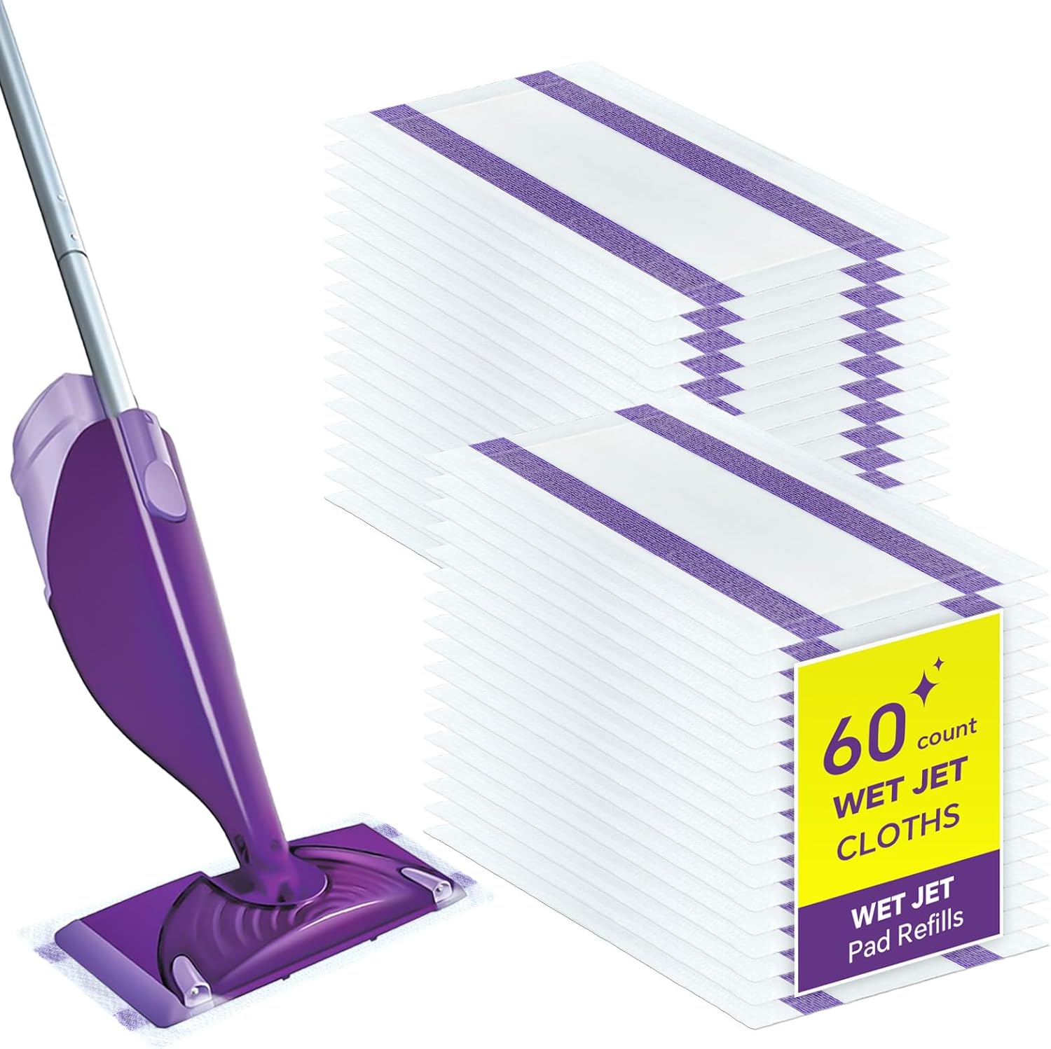60 Count WetJet Pads Refills for Swiffer