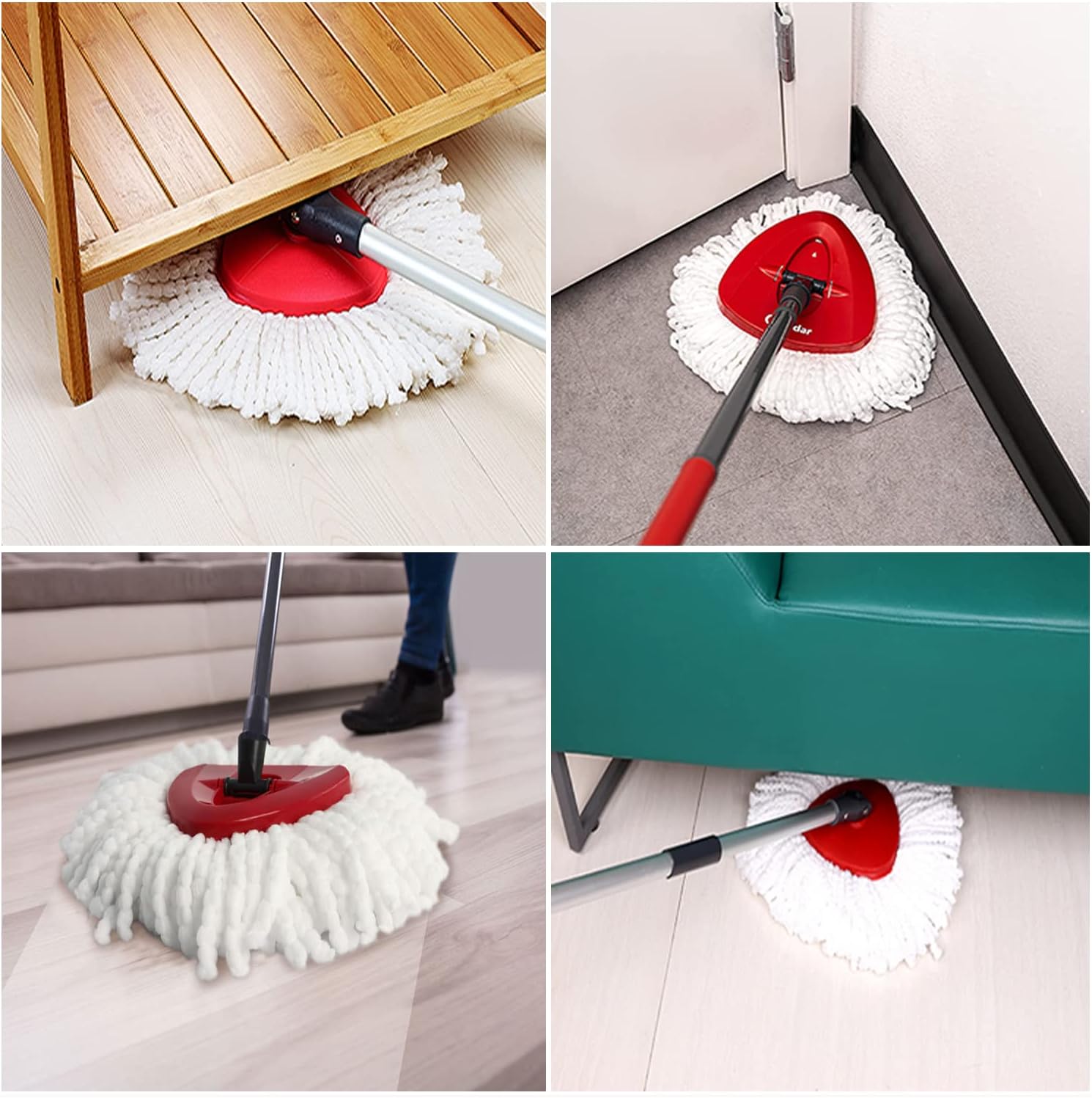 6 Pack Mop Replacement Heads for O-Ceda EasyWrin Spin Mop