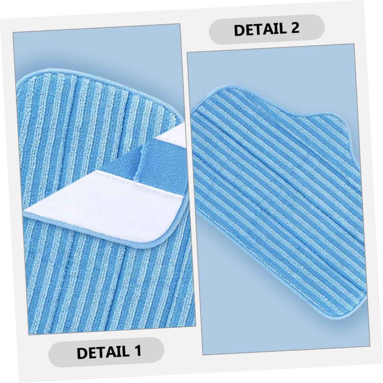2pcs Reusable Microfiber Mop Pads for Hardwood Floors
