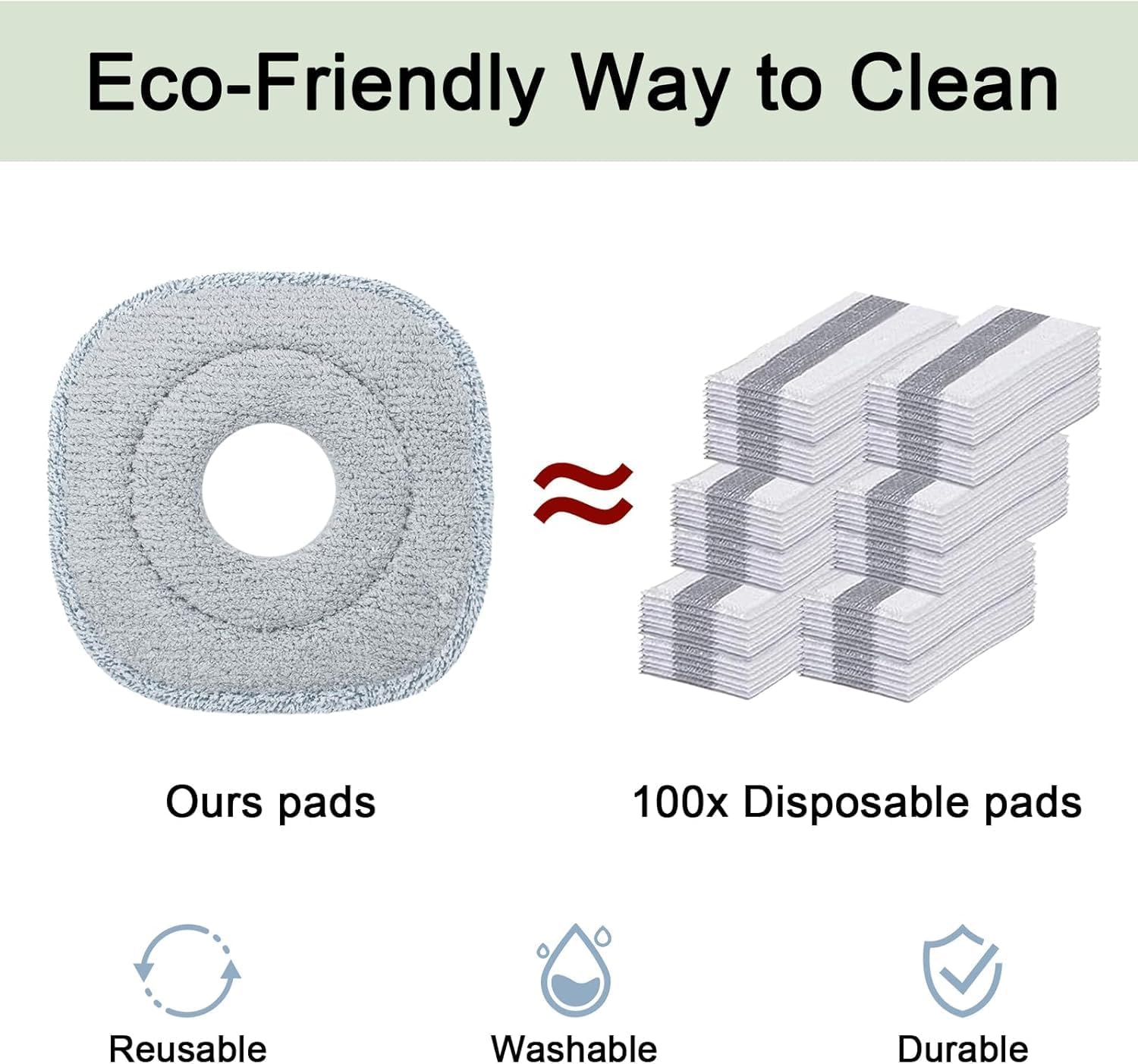 True Tidy 2-Pack 9 Inch Microfiber Mop Pads for SPIN-800