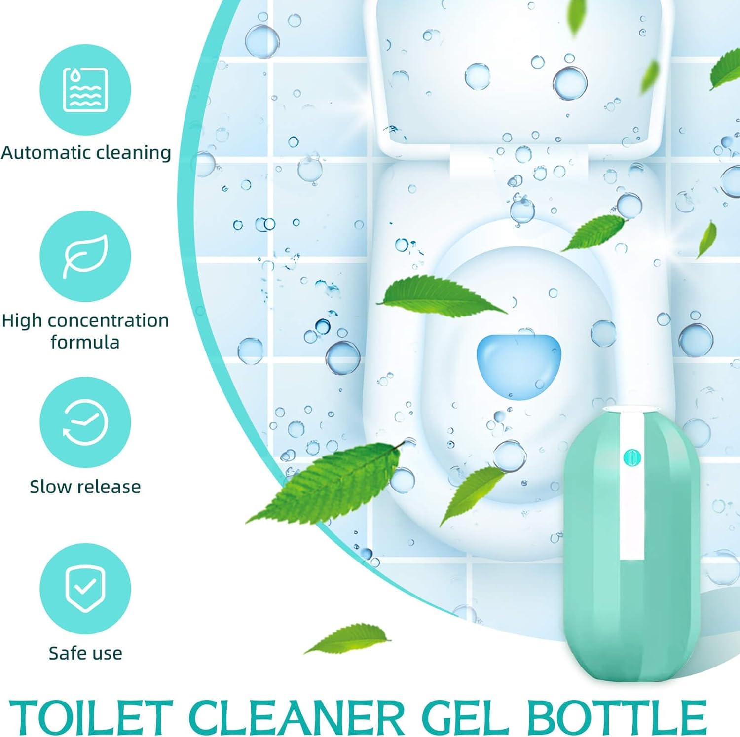Krazy Klean Toilet Cleaner - Long-Lasting Deep Clean Gel Kit
