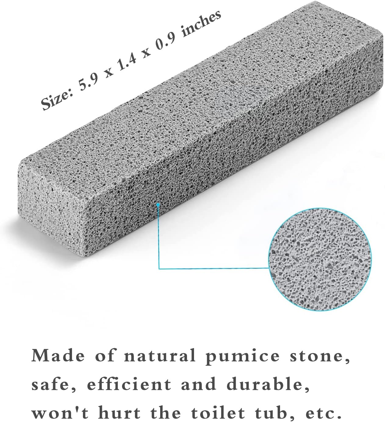20 Pack Pumice Stones for Toilet Cleaning Calcium Remover Glass Material