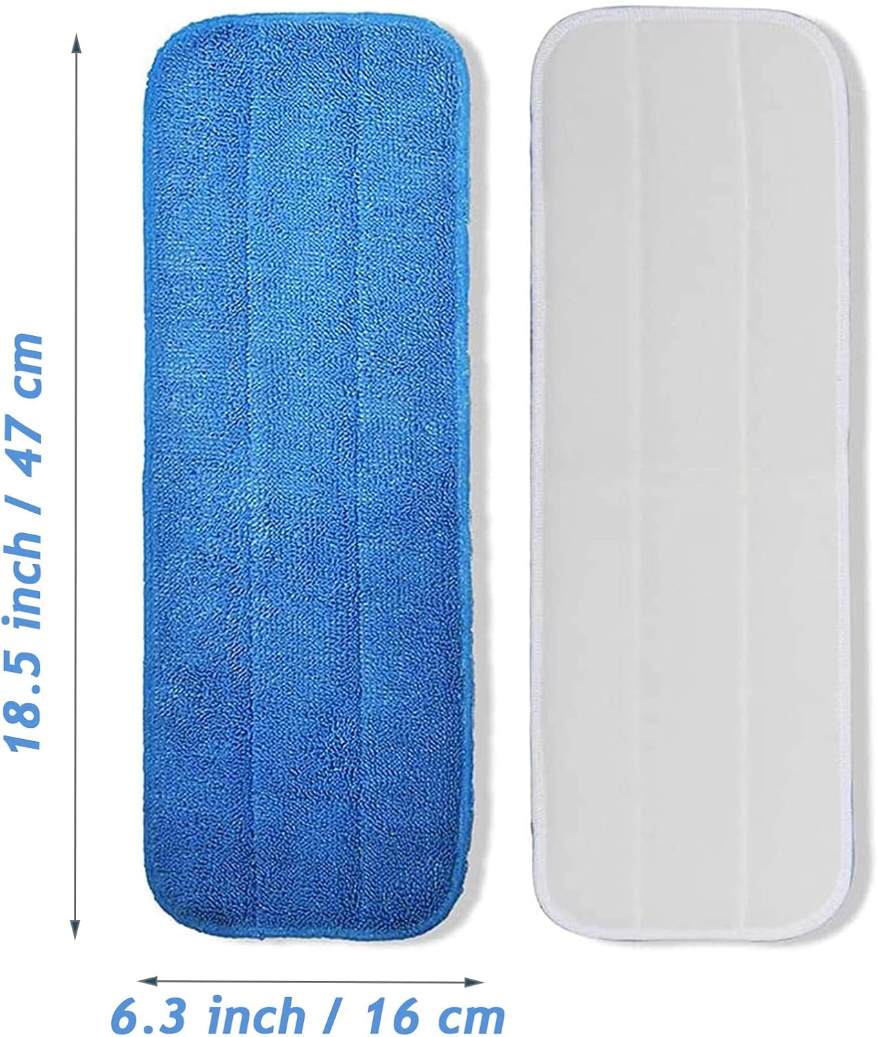 Microfiber Mop Pads 185 x 63 Inch Reusable Washable