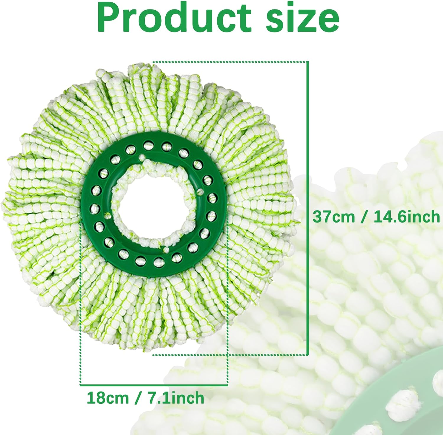 3 Pack Mop Replacement Heads for Libman Tornado Spin Mop System