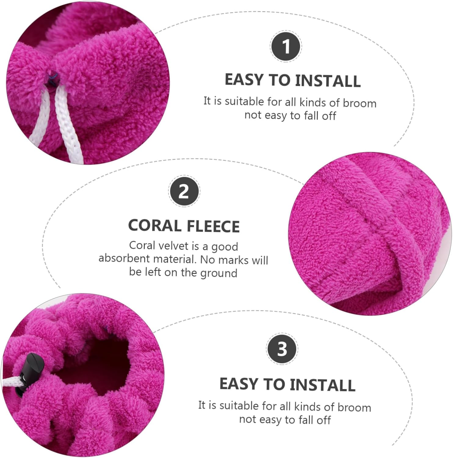 1pc Ipetboom Broom Cover Cloth for Mops Indoor Cleaning