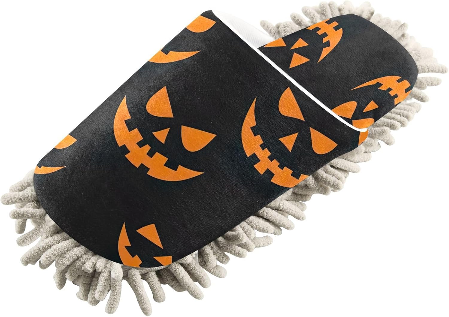 Zhirexin Halloween Pumpkin Smiley Cleaning Slippers