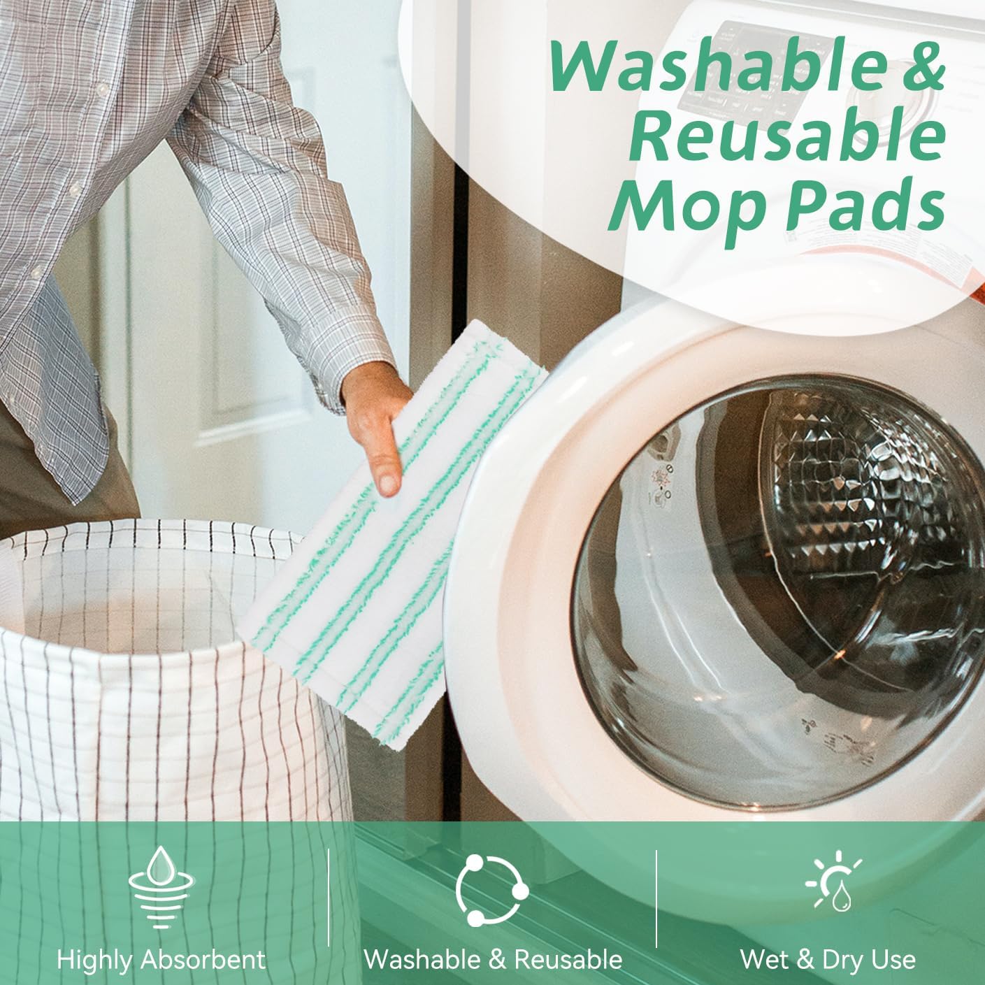 SavStor Microfiber Mop Pad Refills 6 Pack for Quick Shine Mop