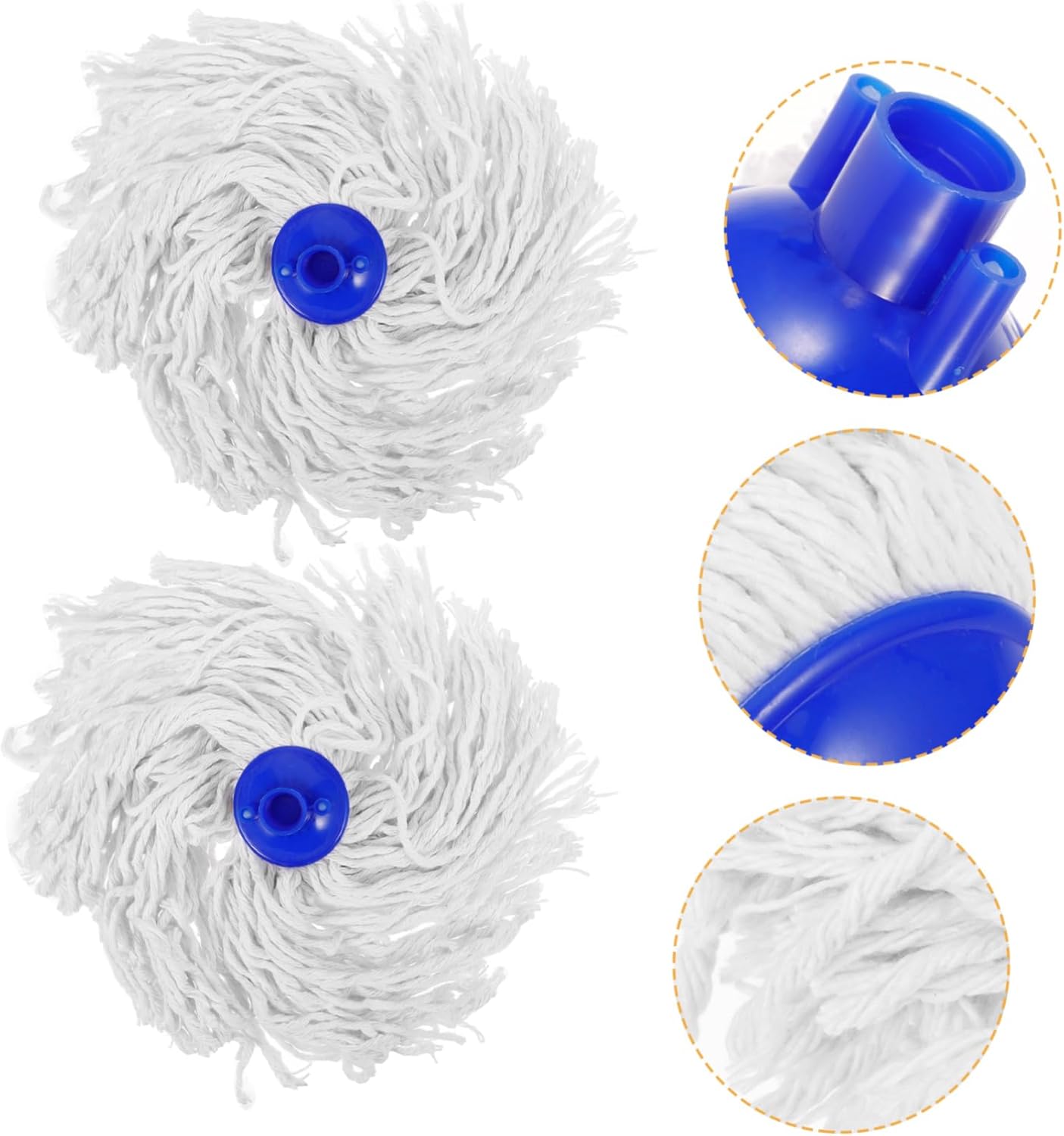 PACKOVE 3Pcs Cotton Yarn Mop Head Refill