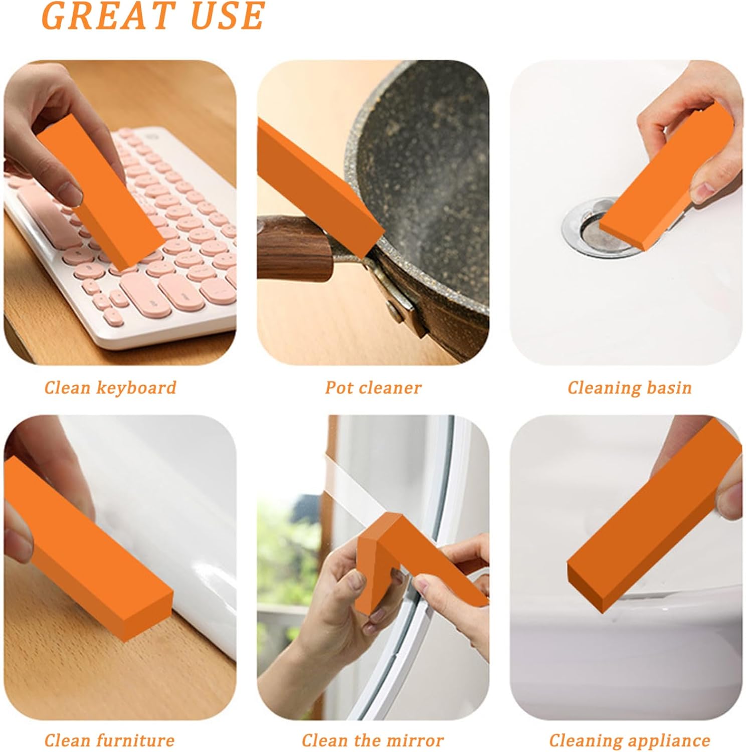 Stainless Steel Rust Remover 5PCS Portable Reusable Rubber Eraser