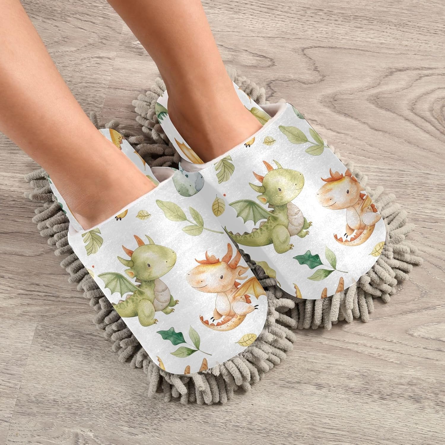 Zhirexin Water Dragon Cleaning Mop Slippers