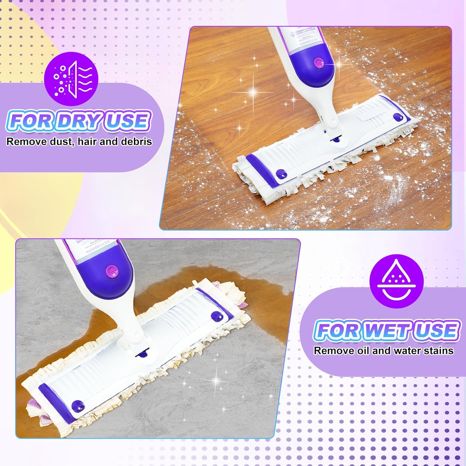 YagoDago Power Mop Refills 5-Pack for Wood Multi-Surface Cleaning