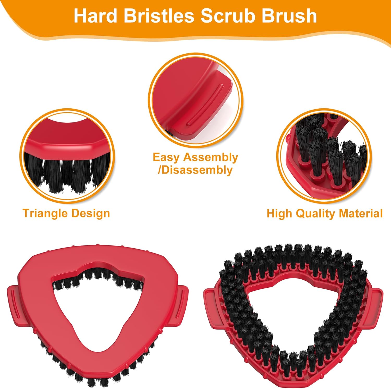 Folews Red Scrubber Mop Head for O-Cedar EasyWring 1-Tank System