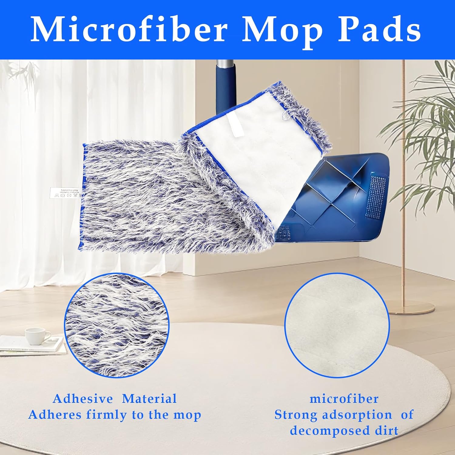 STARVAST 10 Pack Microfiber Mop Pads for Hardwood Floors