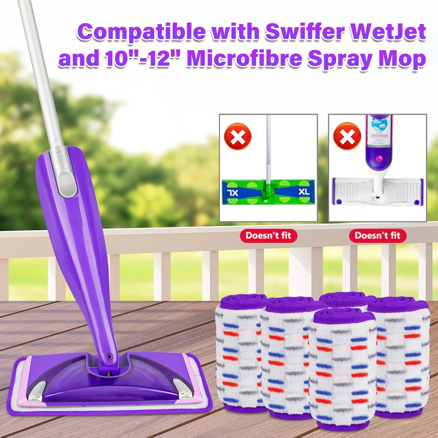 21 Pack Reusable Mop Pads for Swiffer WetJet 1
