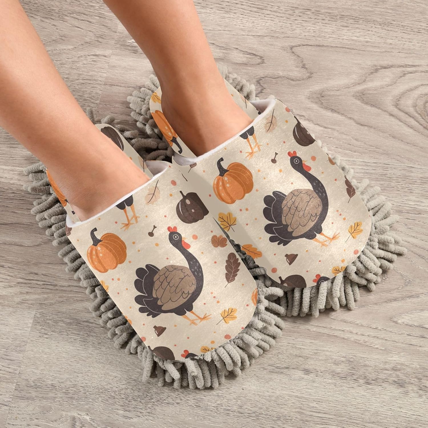 Zhirexin Mop Slippers for Home Cleaning