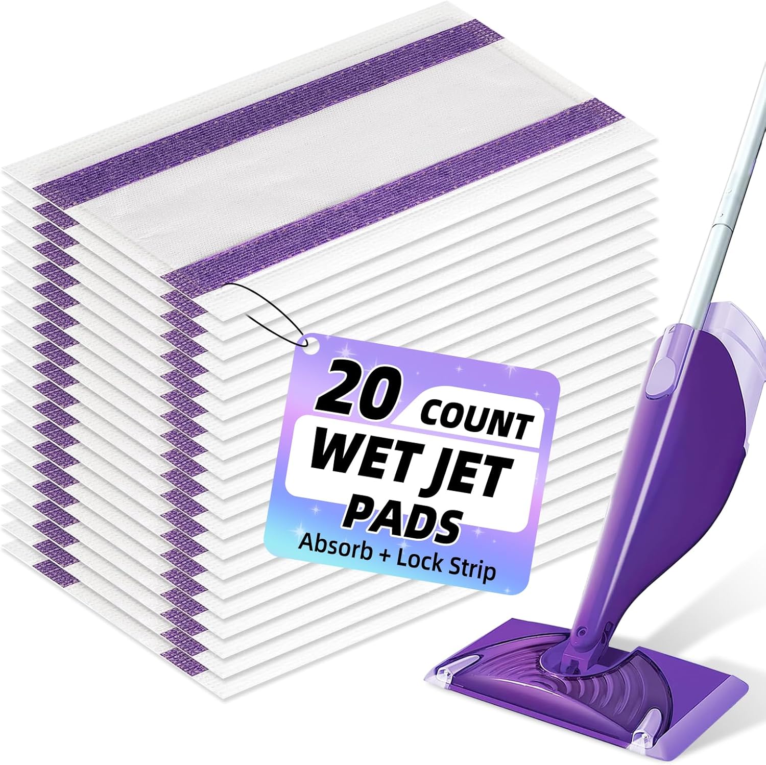 20 Count Hofosi Wet Jet Mop Pads Refills